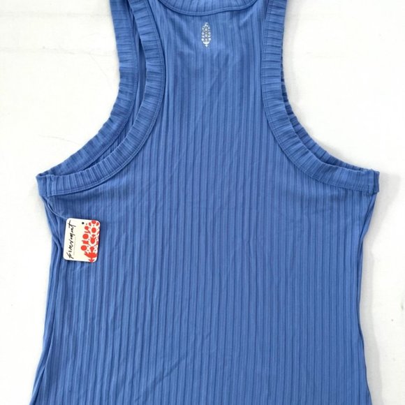 Free People Movement  Blissed Out Racerback Tank Top Blue - Picture 2 of 6